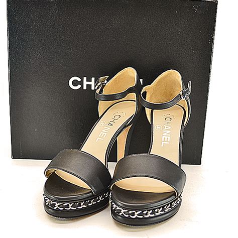 chanel engraved metal shoe|chanel sandals.